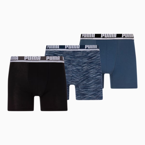 Performance Space Dyed Men's Boxer Briefs [3 Pack], BLUE / WHITE, extralarge